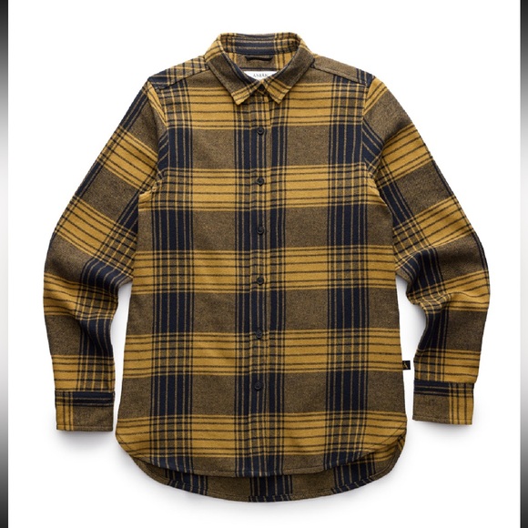 ANIAN Sunday Flannel Shirt - Women’s - gold/navy - XL - Picture 2 of 11